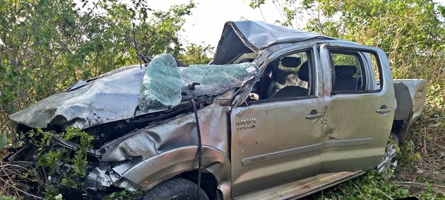 Situação do veículo após capotamento